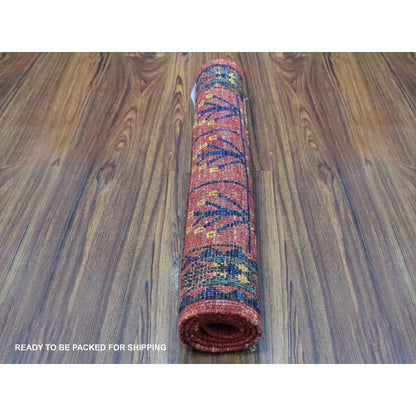 Tribal & Geometric Wool Hand Knotted Rug Red Red 2.0X2.10 -O056985