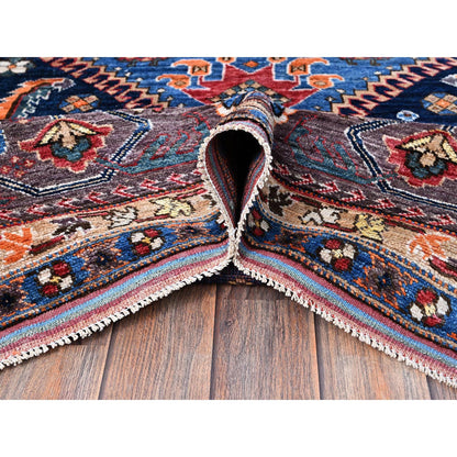 Kazak Wool Hand Knotted Rug Blue 9.3x11.0 -O0569