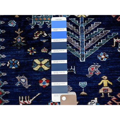 Kazak Wool Hand Knotted Rug Blue 9.3x11.0 -O0569