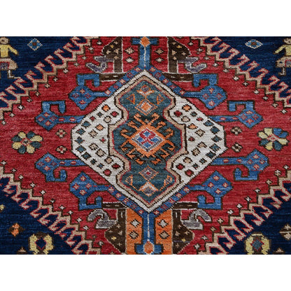 Kazak Wool Hand Knotted Rug Blue 9.3x11.0 -O0569