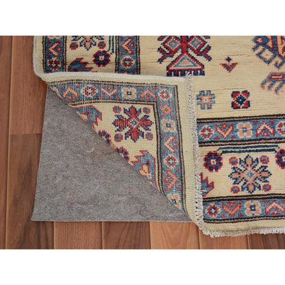 Kazak Wool Hand Knotted Rug Ivory Ivory 3.10X6.0 -O057081