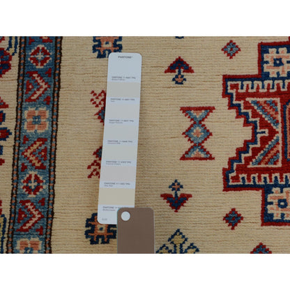 Kazak Wool Hand Knotted Rug Ivory Ivory 3.10X6.0 -O057081