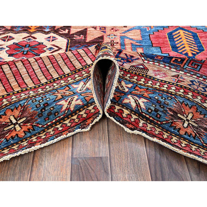 Kazak Wool Hand Knotted Rug Orange 5.10x7.8 -O0570