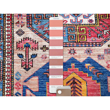 Kazak Wool Hand Knotted Rug Orange 5.10x7.8 -O0570