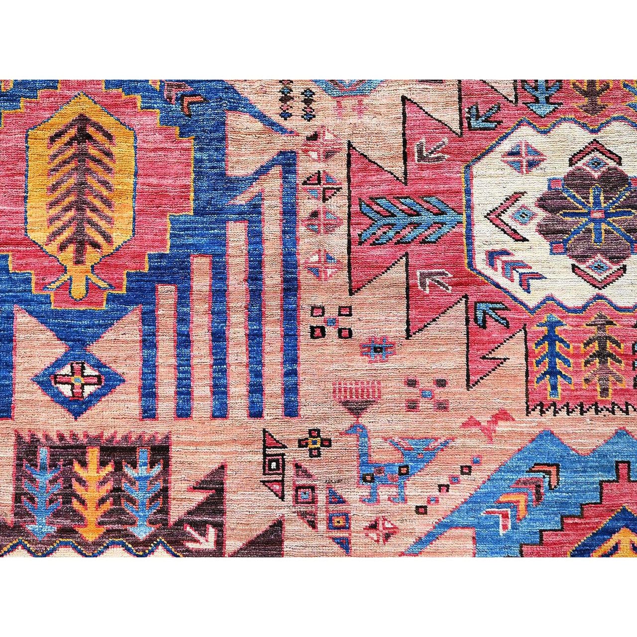 Kazak Wool Hand Knotted Rug Orange 5.10x7.8 -O0570