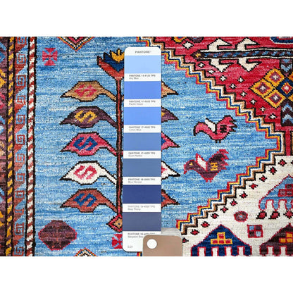 Kazak Wool Hand Knotted Rug Blue 5.11x8.1 -O0571