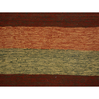 Flat Weave Wool Hand Woven Rug Red No Border  4.9X8.0 -O057500