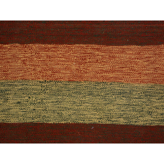 Flat Weave Wool Hand Woven Rug Red No Border  4.9X8.0 -O057500