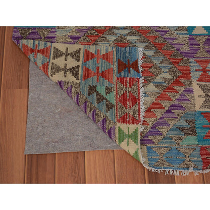 Flat Weave Wool Hand Woven Rug Brown No Border 2.7X4.1 -O057510
