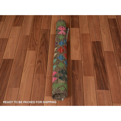 Flat Weave Wool Hand Woven Rug Red No Border 2.7X3.10 -O057517
