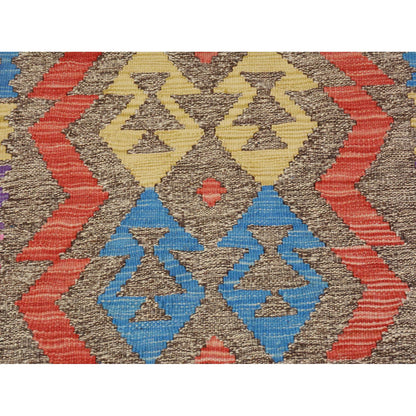 Flat Weave Wool Hand Woven Rug Grey No Border 2.8X3.8 -O057544