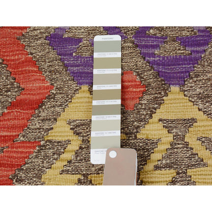 Flat Weave Wool Hand Woven Rug Grey No Border 2.8X3.8 -O057544