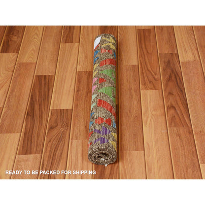 Flat Weave Wool Hand Woven Rug Grey No Border 2.8X3.8 -O057544