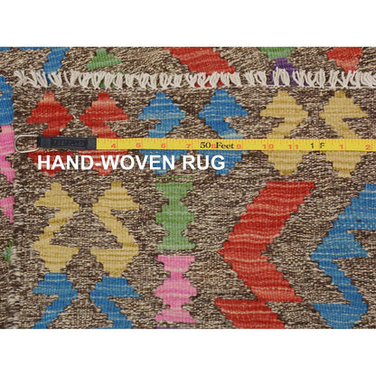 Flat Weave Wool Hand Woven Rug Grey No Border 2.8X3.8 -O057544