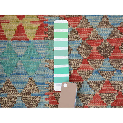 Flat Weave Wool Hand Woven Rug Red No Border  2.8X4.0 -O057574