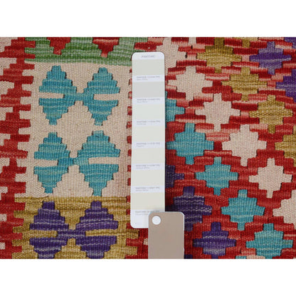 Flat Weave Wool Hand Woven Rug Ivory No Border 2.10X4.2 -O057597