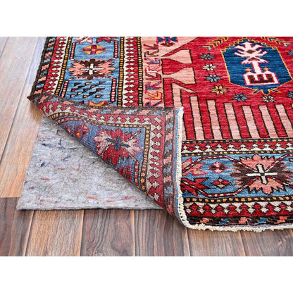 Kazak Wool Hand Knotted Rug Pink 6.0x8.2 -O0575