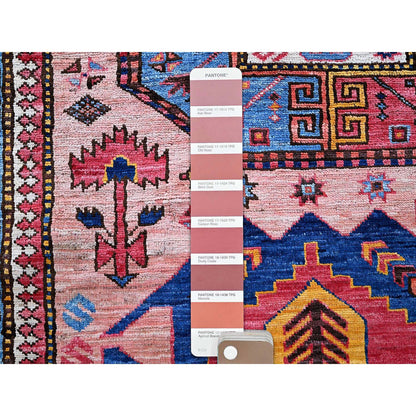 Kazak Wool Hand Knotted Rug Pink 6.0x8.2 -O0575