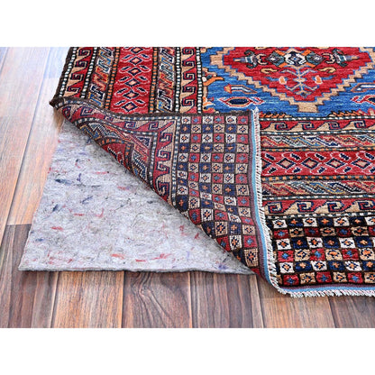 Kazak Wool Hand Knotted Rug Blue 6.1x8.6 -O0577