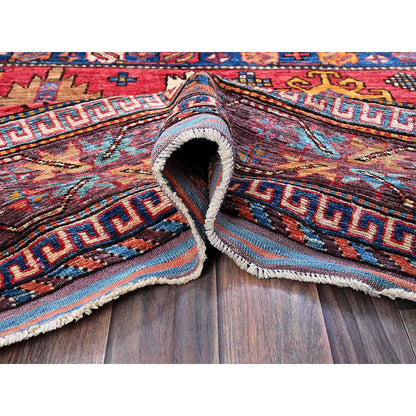 Kazak Wool Hand Knotted Rug Multicolored 6.2x8.3 -O0578