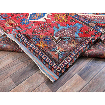 Kazak Wool Hand Knotted Rug Multicolored 6.2x8.3 -O0578