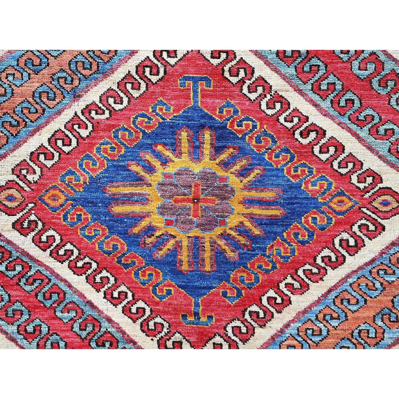 Kazak Wool Hand Knotted Rug Multicolored 6.2x8.3 -O0578