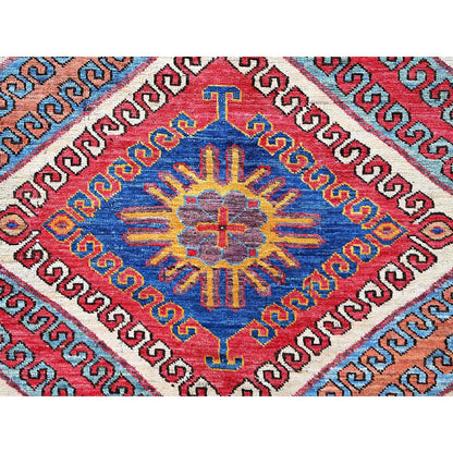 Kazak Wool Hand Knotted Rug Multicolored 6.2x8.3 -O0578