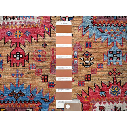 Kazak Wool Hand Knotted Rug Brown 6.0x8.6 -O0579