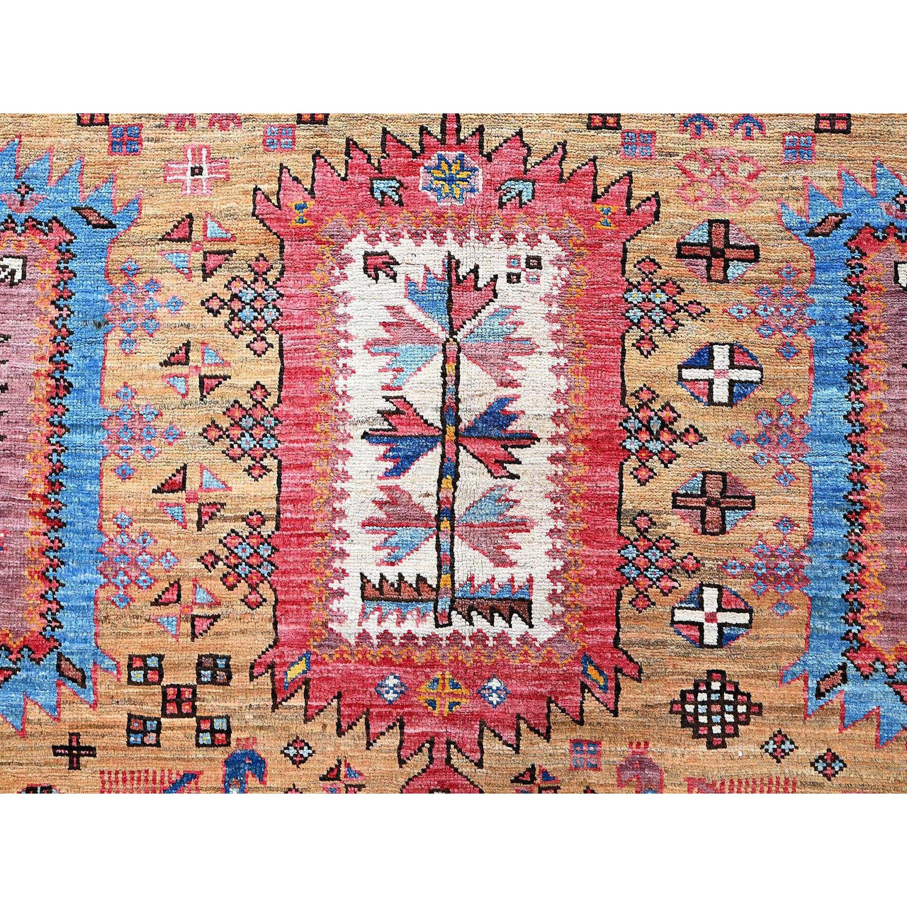 Kazak Wool Hand Knotted Rug Brown 6.0x8.6 -O0579