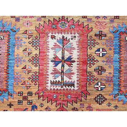Kazak Wool Hand Knotted Rug Brown 6.0x8.6 -O0579