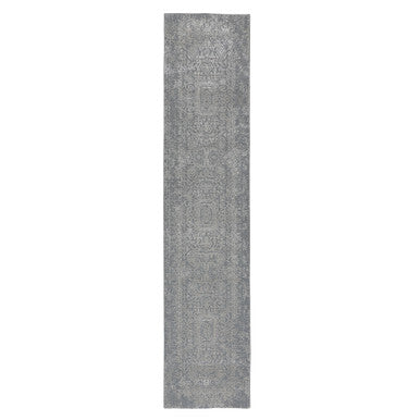 Modern and Contemporary Wool & Silk Hand Loomed Rug Grey No Border 2.5X12.1 -O058003