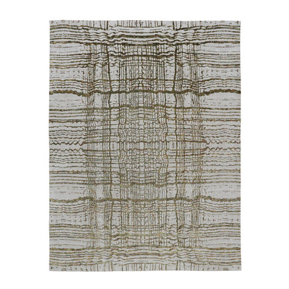 Modern and Contemporary Wool & Art Silk Hand Loomed Rug Grey No Border  9.0X11.7 -O058020