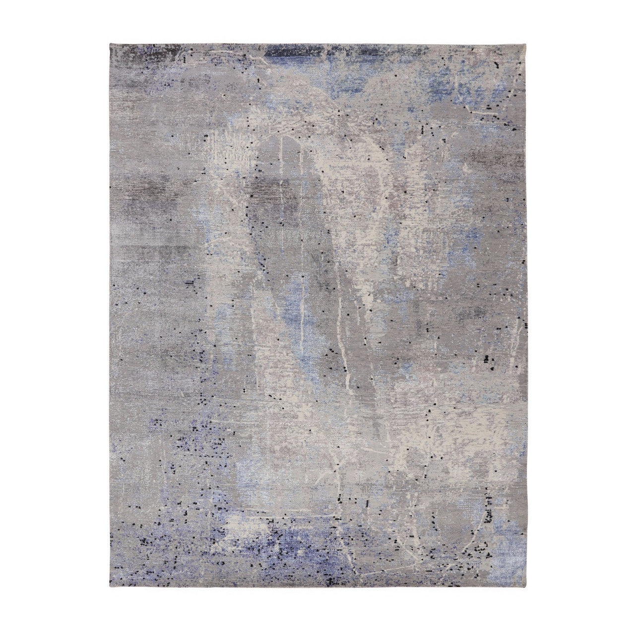 Modern and Contemporary Wool Hand Knotted Rug Grey No Border  7.9X10.3 -O058026