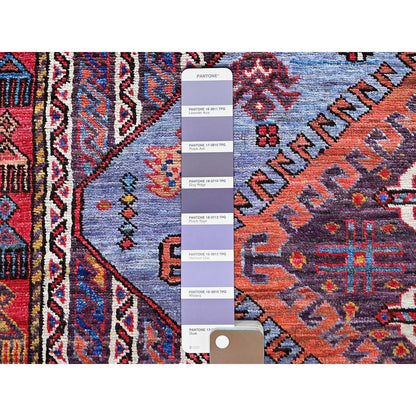 Kazak Wool Hand Knotted Rug Purple 6.1x8.4 -O0580