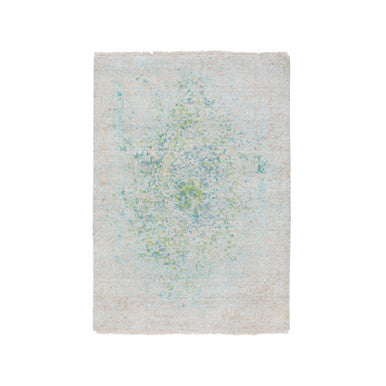 Wool and Silk Wool & Pure Silk Hand Knotted Rug Ivory No Border 3.0X5.0 -O058103
