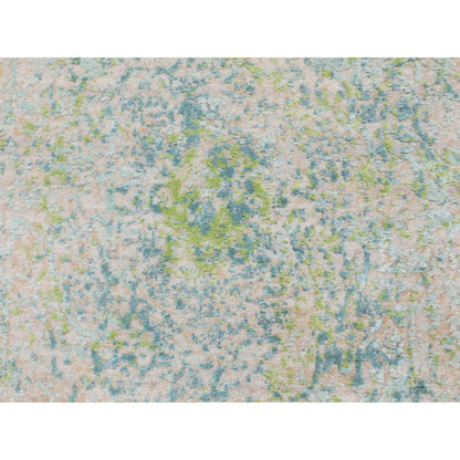 Wool and Silk Wool & Pure Silk Hand Knotted Rug Ivory No Border 3.0X5.0 -O058103