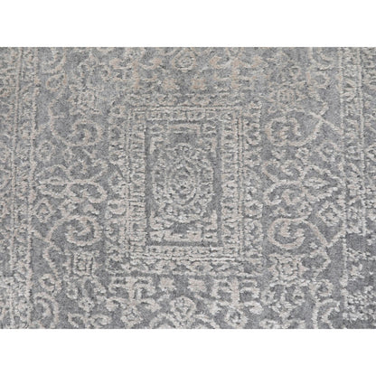 Modern and Contemporary Wool & Silk Hand Loomed Rug Grey No Border 2.5X10.2 -O058105