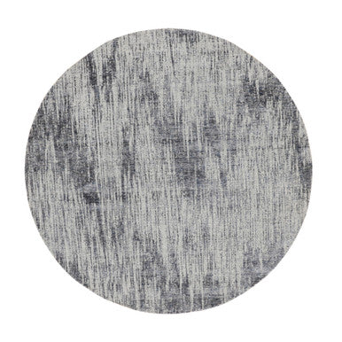 Modern and Contemporary Wool & Art Silk Hand Loomed Rug Grey No Border  7.9X7.9 -O058119