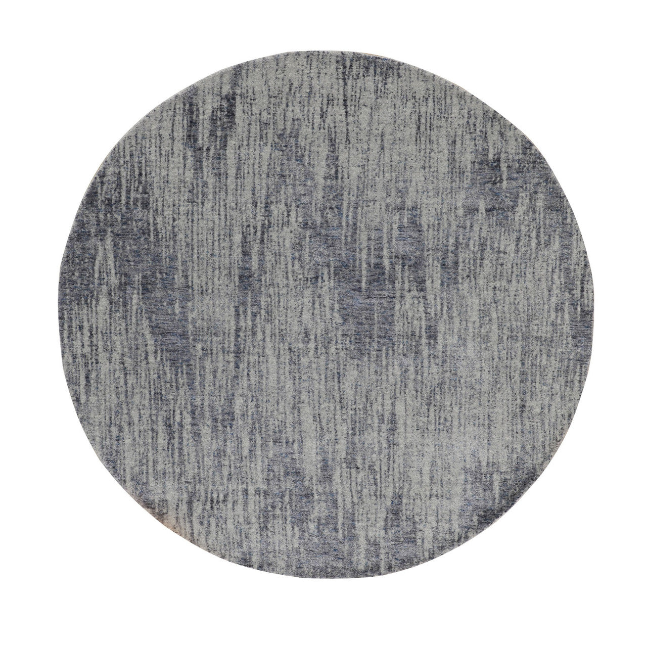 Modern and Contemporary Wool & Art Silk Hand Loomed Rug Grey No Border  5.9X5.9 -O058124