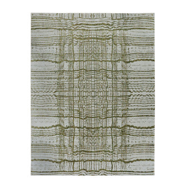 Modern and Contemporary Wool & Art Silk Hand Loomed Rug Grey No Border  11.9X14.8 -O058126