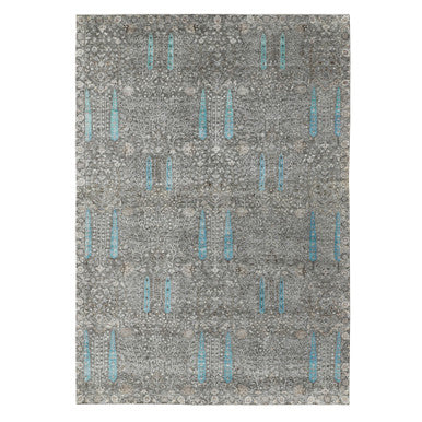 Transitional Wool & Silk Hand Knotted Rug Brown No Border 12.0X17.9 -O058142