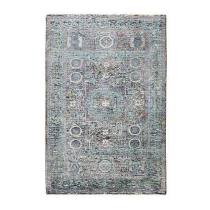 Mamluk Wool & Silk Hand Knotted Rug Brown No Border 3.1X5.0 -O058195