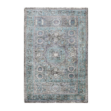 Mamluk Wool & Silk Hand Knotted Rug Brown No Border 3.1X5.0 -O058195