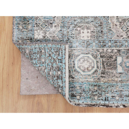 Mamluk Wool & Silk Hand Knotted Rug Brown No Border 3.1X5.0 -O058195