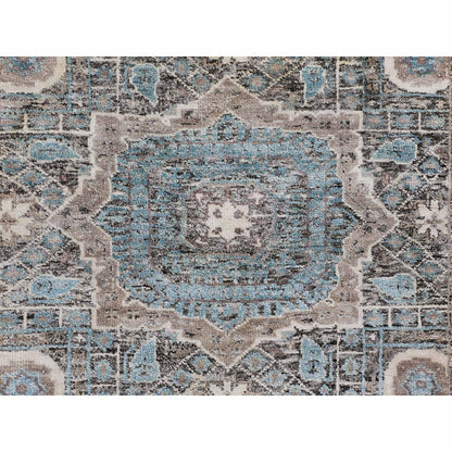 Mamluk Wool & Silk Hand Knotted Rug Brown No Border 3.1X5.0 -O058195