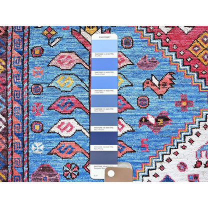 Kazak Wool Hand Knotted Rug Blue 5.10x9.2 -O0581