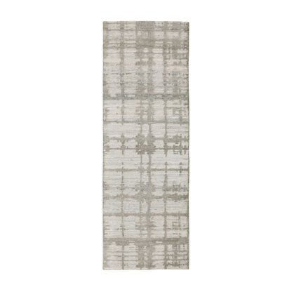 Modern and Contemporary Wool Hand Knotted Rug Grey No Border 2.6X8.0 -O058230