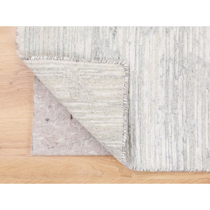 Modern and Contemporary Wool Hand Knotted Rug Ivory No Border 2.6X8.0 -O058233