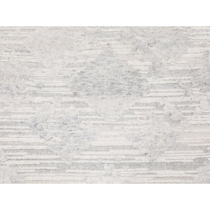 Modern and Contemporary Wool Hand Knotted Rug Ivory No Border 2.6X8.0 -O058233