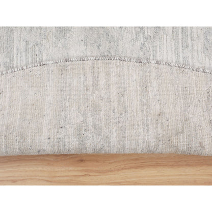 Modern and Contemporary Wool Hand Knotted Rug Ivory No Border 6.0X6.0 -O058238